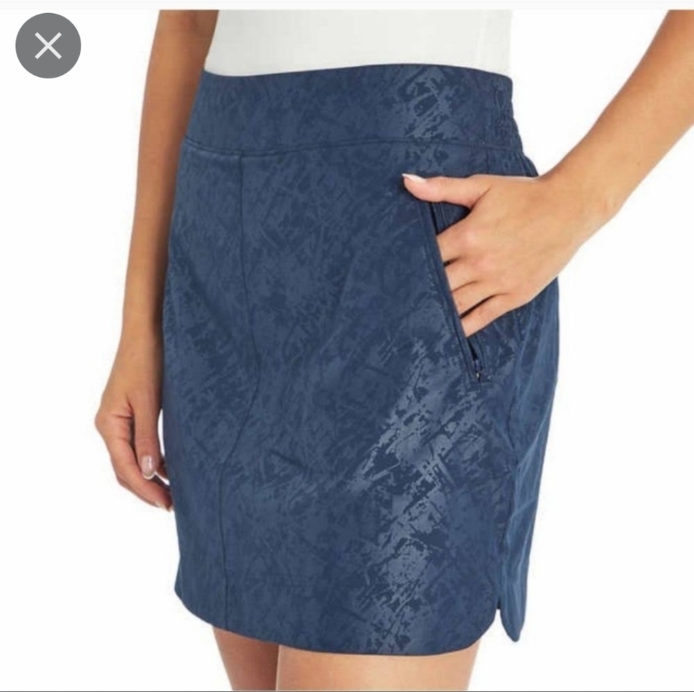 Orvis Blue Embossed Athletic Tennis Golf Travel Skort size XL